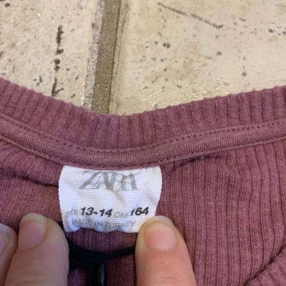 Zara Dusty Rose Blouse with Pearl Details - Picture 2 of 5